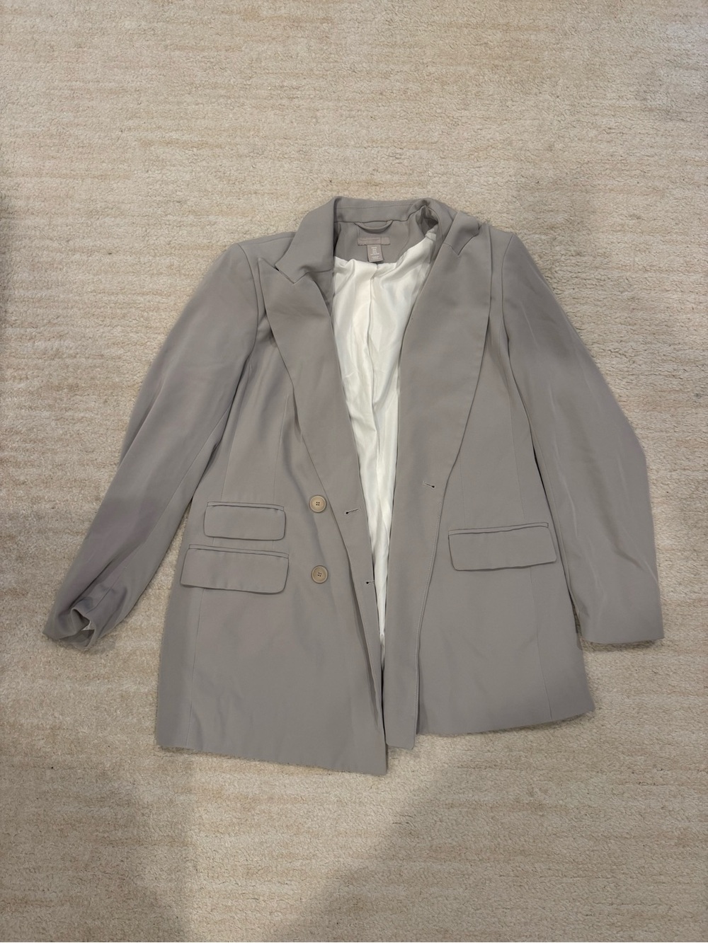 H&M Light Gray Single-Breasted Blazer